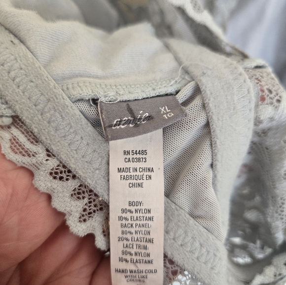 Aerie Racerback Lace Bralette Light Blue Size Large - Picture 5 of 5